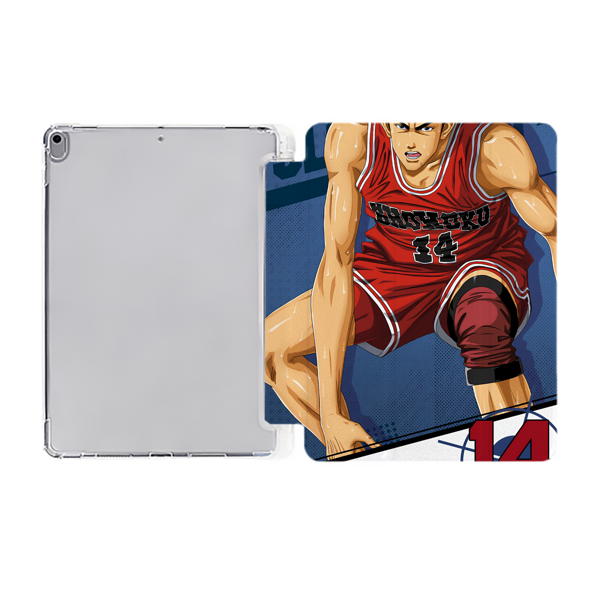 （画像用） SLAM DUNK／スラムダンク IPad ケース ペン収納付き 三つ折りスタンド PUレザー×シリコン 対応機種9.5/10.5/10.9インチ